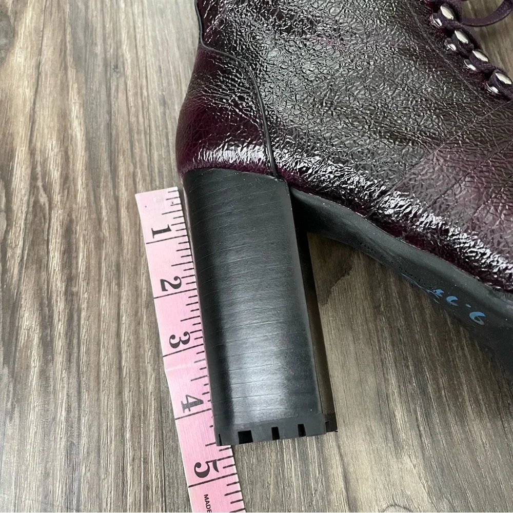 Vince Camuto NEW Deep Plum Colored Platform Ermania Combat Boots - Picture 5 of 14
